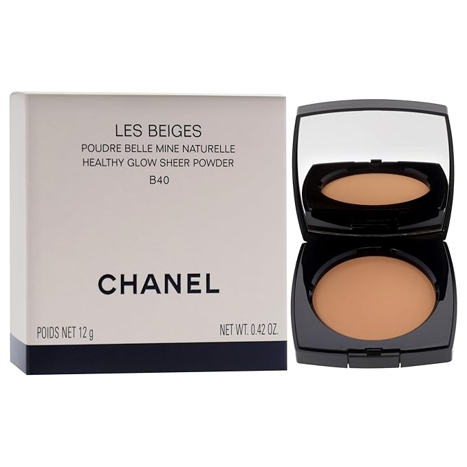 Les Beiges Healthy Glow Sheer Powder - B40 Intense medium With Neutral Undertone by Chanel for Women - 0.42 oz Powder