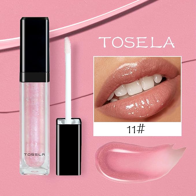 Lip Set, Lip Stain Long Lasting Waterproof, Lightweight, Non-sticky, High Shine Finish, Super Natural #11