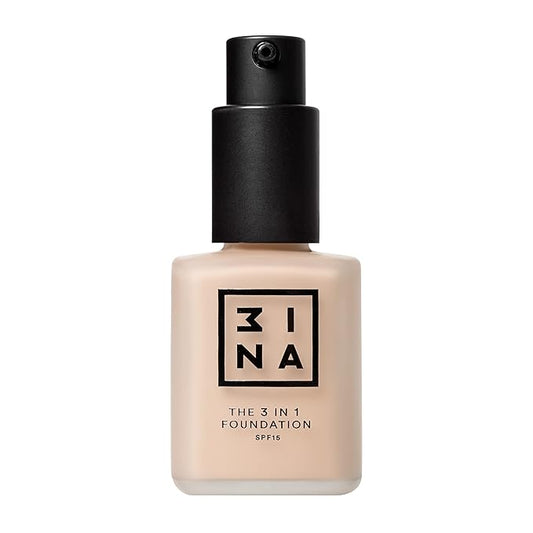 3INA The 3-In-1 Foundation 203 - Vegan Formula - Combination Of Primer, Concealer And Foundation - Medium Coverage - Natural Finish - Perfect For Covering Lines And Blemishes - Long Lasting - 1.01 Oz