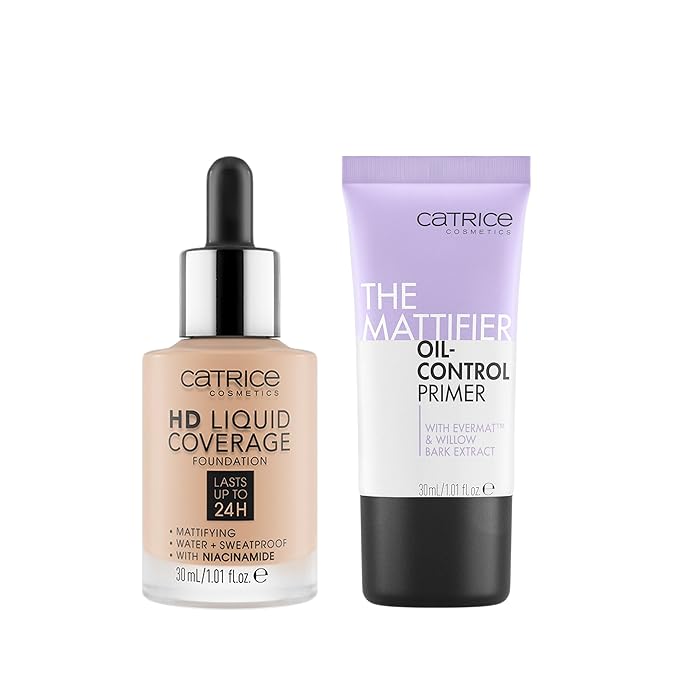 Catrice | HD Foundation 30 & The Mattifier Oil-Control Primer | Full Coverage Makeup | Vegan & Cruelty Free