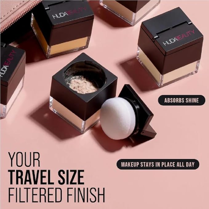H.U.D.A BEAUTY Mini E - Bake Loose Baking & Setting Powder (Cherry Blossom) 0.21 oz / 6 g + Bonus Acne Patch (36 Pieces)