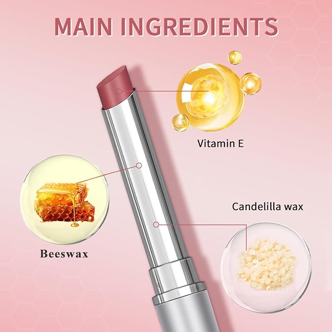 Tinted Lipstick Pink Honey, Hydrating Sheer Formula Lip Balm, Natural Glossy Finish (Pink honey, 1 PC)