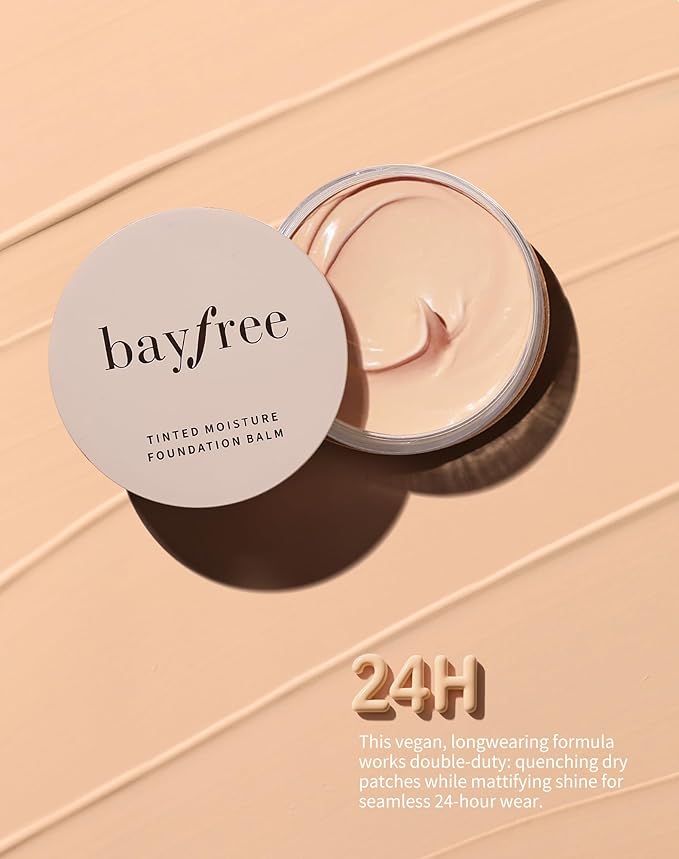 Tinted Moisture Foundation Balm, All-Day Wear Full Coverage Foundation, Hydrating & Weightless, Sweatproof & Humidity-Resistant, Buildable Natural Finish, Vegan Korean Makeup