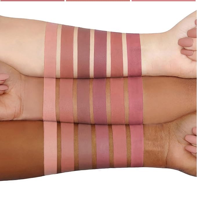 MAEPEOR Matte Liquid Lipstick 6PCS Nude Velvety Lip Gloss Kit Long-Lasting Wear Non-Stick Cup and Not Fade Lipstick Set for Warm or Cool Undertone (Nude Series, 6PCS-E)