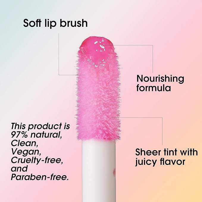 Jolilab Lip Gloss Glossy Blam Silky Texture Fruit Flavoured For Lip Glossy Liquid Lipstick Long Lasting Taste Waterproof Moisturizing Hydrating Lip Glow Oil Lip Make-up for for Women and Girls