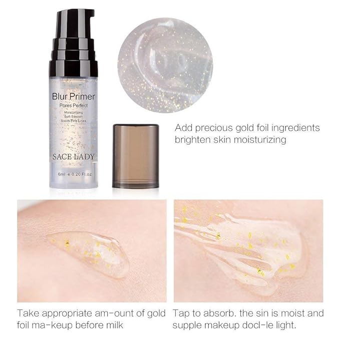 Full Coverage Concealer & Face Makeup Primer Make Up Set Smooth Long Lasting Matte Poreless Waterproof Cosmetic Kit 6ml
