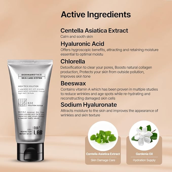 Cell Perfection Repair Balm 1.69 fl oz /50ml Tinted Repairing Moisturizing Soothing Cream K-beauty Mild Formula BB