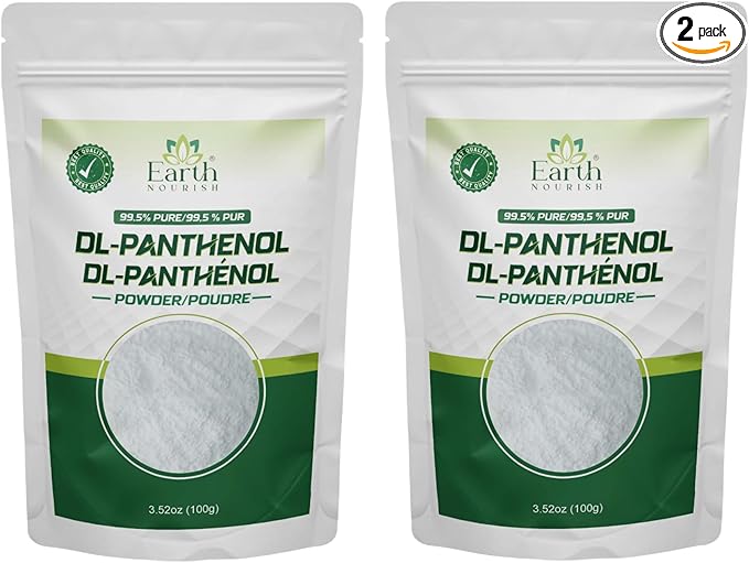DL-Panthenol Powder 3.52oz / 100g - Provitamin B5 for Hair, Skin & DIY Cosmetics (Pack of 2)