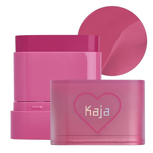 Kaja Cheek & Lip - Dewy Bar 01 Berry Sparkler | Creamy Blusher and Balm Multi-Stick, 45% Moisturizing Oil, Apple Extract, Vitamin-Hyaluronic Acid Infused, High Shine, 10g