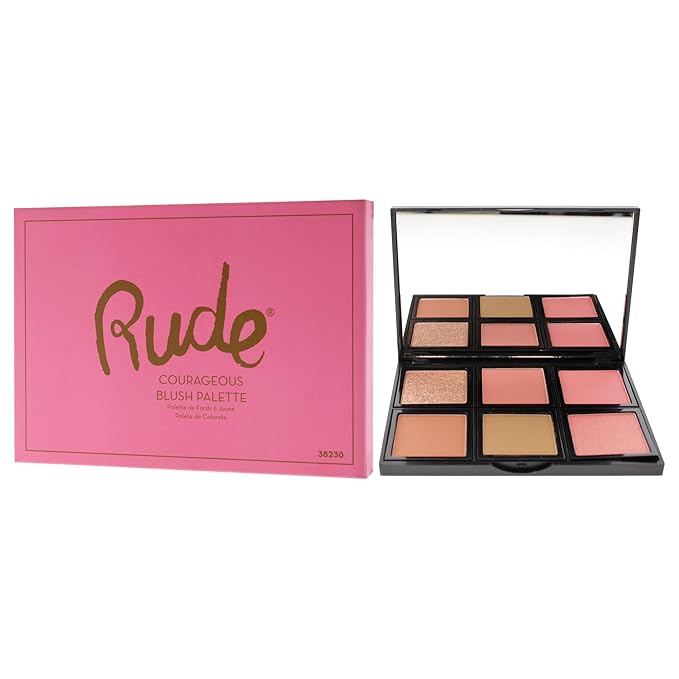 Blush Palette - Courageous by Rude Cosmetics for Women - 0.634 oz Blush