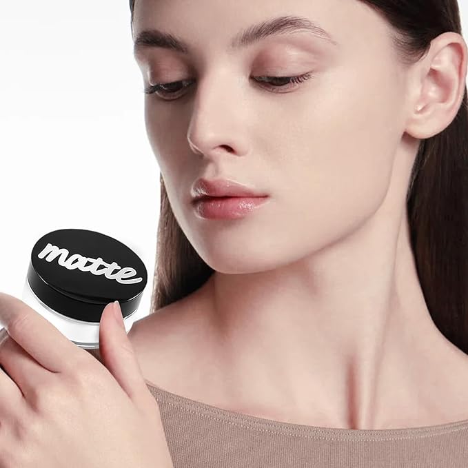 Boobeen Lightweight Translucent Loose Setting Powder Makeup, Matte Non-Sticky Finishing Baking Makeup, Concealing Nude Face Pressed Foundation Powder for Women With Puff