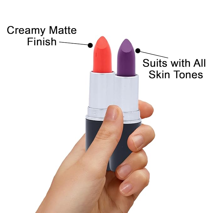 Matte Bullet Long Wear Lipstick - Vegan and Cruelty-Free - Smudge and Waterproof Matte Lipstick with Moisturizing Formula - All Day Comfort - (Sunset Rush #07)