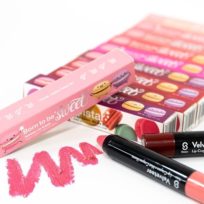 Sistar Born To Be Sweet Velveteer Lip Crayon Lip Color Longwear Chocolate Scented