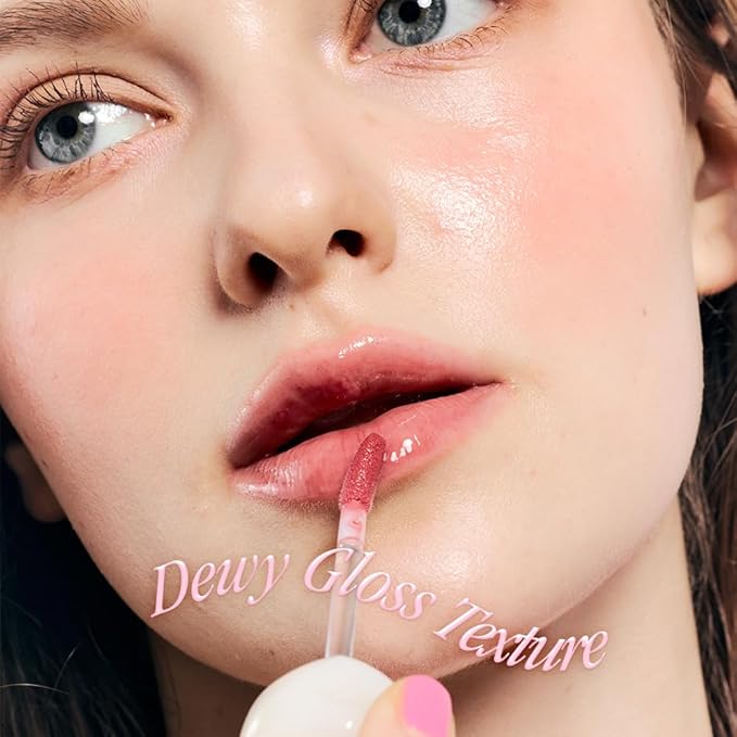 dasique Pure Water Lip Gloss 0.09 oz | Variety of Colors | Dewy Gloss | Buildable Gloss Tesxture | Non-Sticky | K-beauty (#13 Mauve Grape)