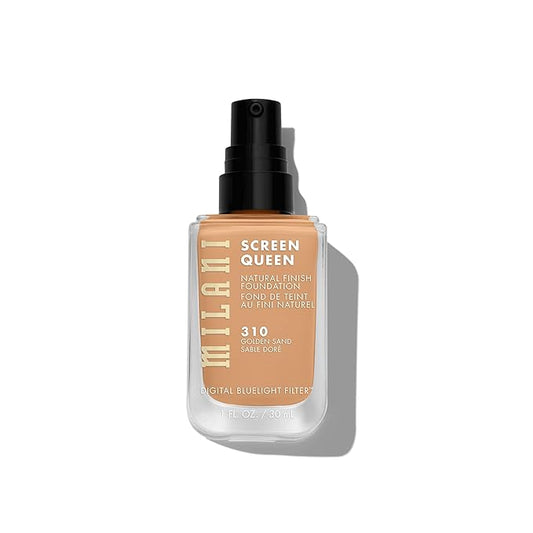 Milani Screen Queen Liquid Foundation Makeup - Cruelty Free Foundation With Digital Bluelight Filter Technology (Golden Sand)