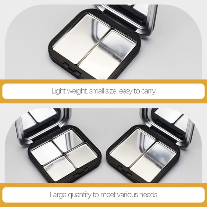 4pcs Empty Lipstick Palette DIY Lipstick Lip Balm Blusher Containers Refillable Makeup Eyeshadow Storage Case Box with Mirror