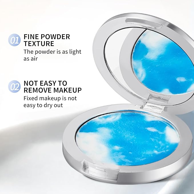 O'CHEAL Oil Control Concealer Pressed Powder, Translucent Jelly Setting Powder Foundation, Long-Lasting Flawless Reduce Pores Lightweight Matte Waterproof Face Cosmetics, Cruelty-Free&Vegan