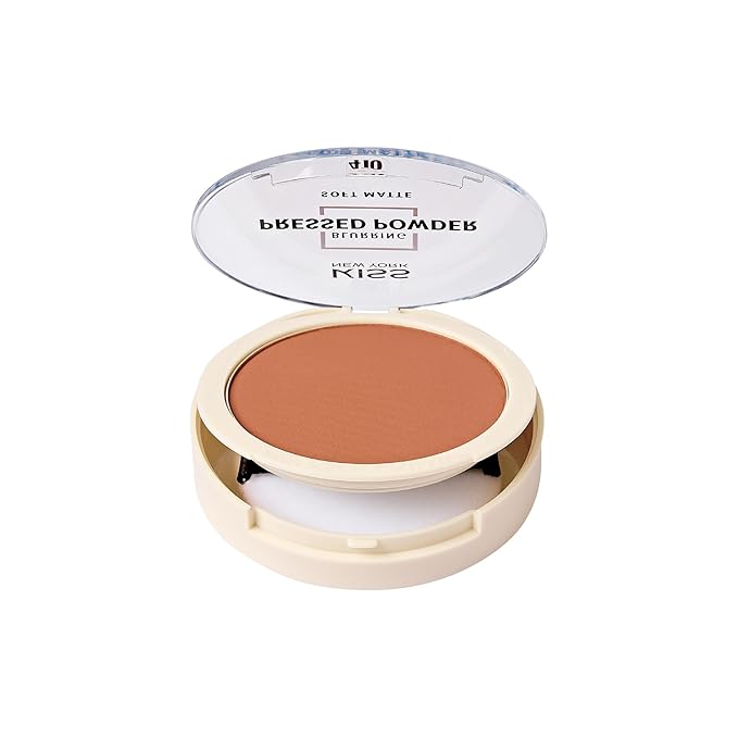 Soft Matte Pressed Powder, Blurring Poreless Face Powder Makeup, Medium Coverage Setting Powder Infused with Salicylic Acid & Niacinamide, Clean Beauty (Deep Honey, 0.28 Ounce)