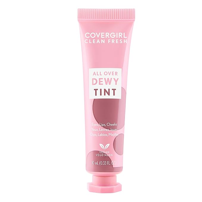 COVERGIRL Clean Fresh Dewy Tint 300 Mauvy Kiss, 3-in-1 Tint, Blendable Color For Eyes, Lips & Cheeks, 0.33 fl oz (Pack of 1)