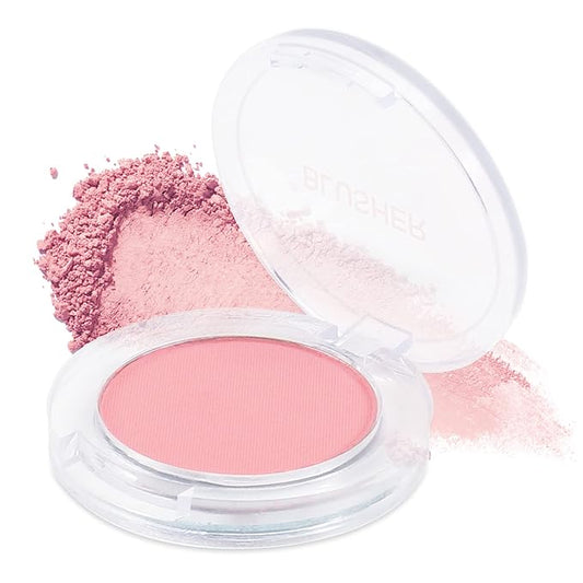 Boobeen Single Color Blush Face Blush Palette Matte Baked Makeup Blush Powder High Pigment Pressed Blush, Long-lasting Colorful, Blends Easily, Lightweight