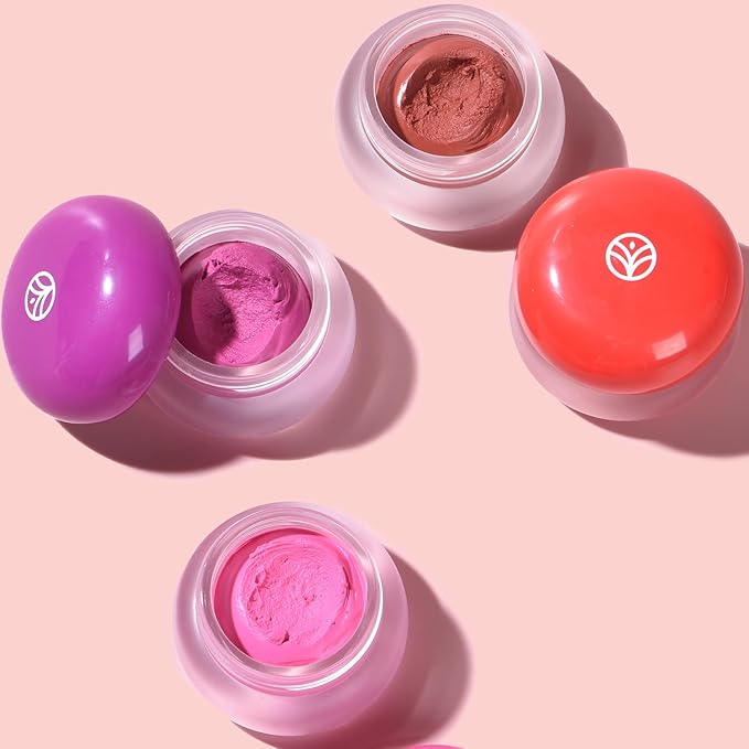 YOUNG VISION Lip & Cheek Pudding Pot – Multi-Use Soft Matte Cream Blush, Buildable Lightweight Formula Lips and Cheeks Tint, 5g/0.17oz