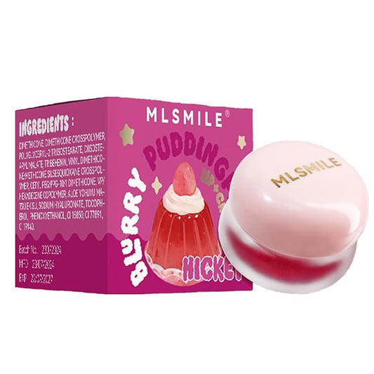 Lip and Cheek Blurring Pudding Pot, Blurry Pudding Pot, Buildable and Lightweight, Multi-Purpose Blurring and Mousselike Pudding Pots for Lips and Cheek(Hickey)