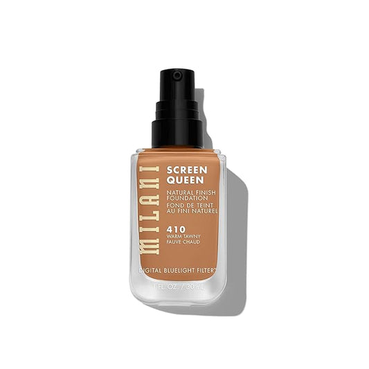 Milani Screen Queen Liquid Foundation Makeup - Cruelty Free Foundation With Digital Bluelight Filter Technology (Warm Tawny)