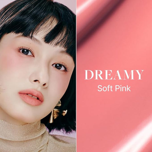 DEAR DAHLIA Petal Drop Liquid Blush – Multi-Use, High-Pigment, Lightweight & Long-Lasting, Dewy Finish, Vegan & Cruelty-Free, for Sensitive Skin, 4g – DREAMY