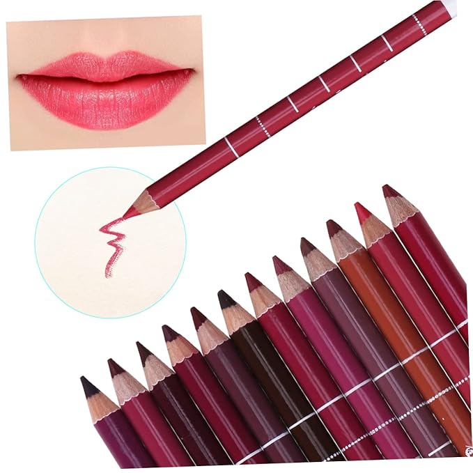 12pcs Lip Liner Pencil Set for Women Professional Makeup Lipliners for Daily Use Long-lasting Lip Makeup Kit