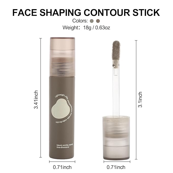 Erinde Liquid Contour Stick – Warm Toned Natural Brown Cream Bronzer for Face Definition, Soft Silky Texture with Buildable Coverage, Long Lasting Contour Makeup, Vegan & Cruelty-Free, 202