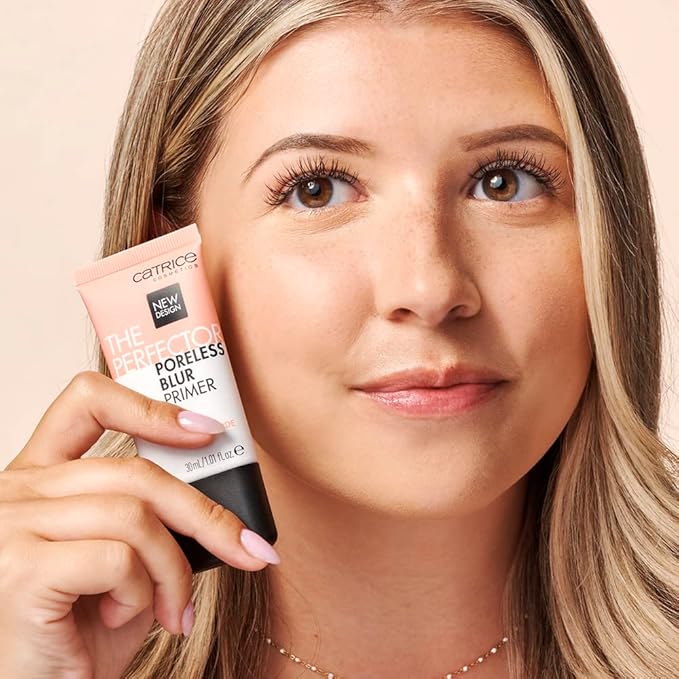 Catrice | True Skin Foundation 43 & The Perfector Poreless Blur Primer Bundle | Full Coverage Makeup | Vegan & Cruelty Free