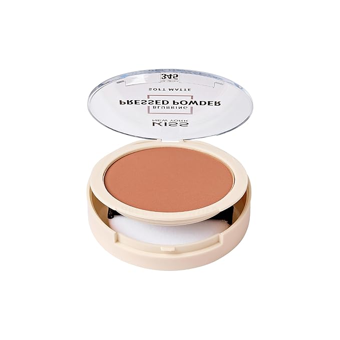 Soft Matte Pressed Powder, Blurring Poreless Face Powder Makeup, Medium Coverage Setting Powder Infused with Salicylic Acid & Niacinamide, Clean Beauty (Warm Coconut, 0.28 Ounce)