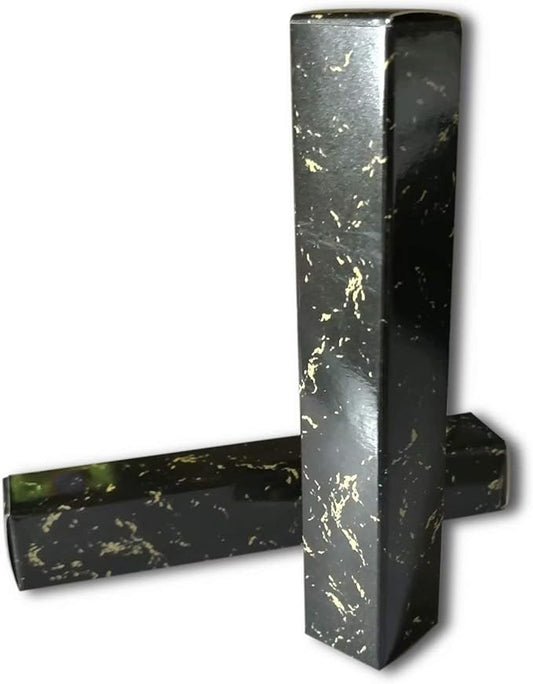 50 Pcs Empty Lip Gloss Boxes 12x2x2cm Mascara Wand Tube Packaging Black Marbling Long Lipgloss Paper Case Lip Balm Glaze Gift Organizer Foldable DIY Make-up Sample Wrapping Storage