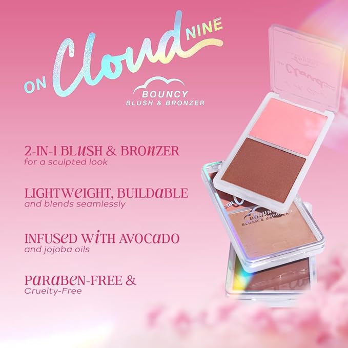 L.A. Girl On Cloud Nine Bouncy Blush Bronzer, Dreamy Pink GBL498