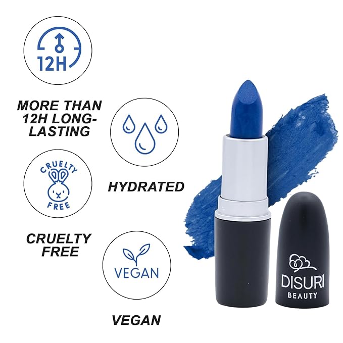 Matte Bullet Long Wear Lipstick - Vegan and Cruelty-Free - Smudge and Waterproof Matte Lipstick with Moisturizing Formula - All Day Comfort - (Sapphire Glow #16)