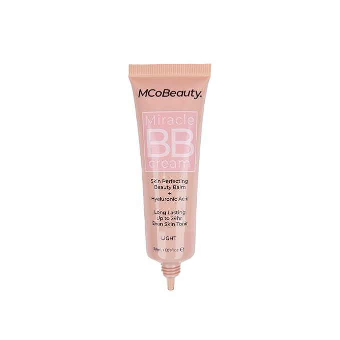 MCoBeauty Miracle BB Cream, Light, Skin-Perfecting Coverage for Effortless Beauty, Vegan, Cruelty Free Cosmetics