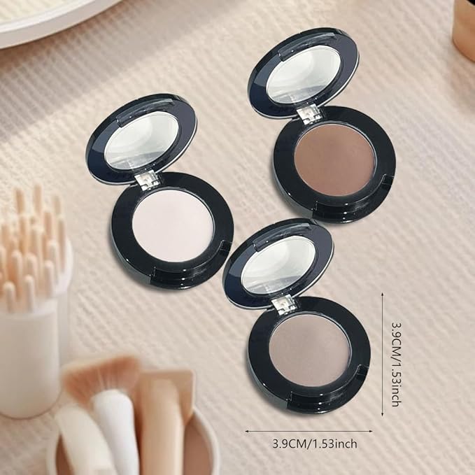 Monochrome Matte Highlighting Pressed Powder | 2025 Trend Silky-Soft, Long-Lasting Brightening & Setting Powder, Multipurpose Face Eye Shadow makeup, Oil-control Natural Finish | Talc-Free (06#-B)