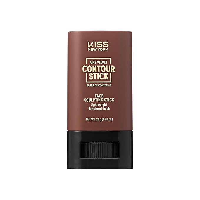 Airy Velvet Contour Stick, Cool Toned Face Sculpting Cream Makeup, Buildable with Lightweight Natural Finish, Hyaluronic Acid & Green Tea Extract (7 Cognac, 0.70 Ounce)