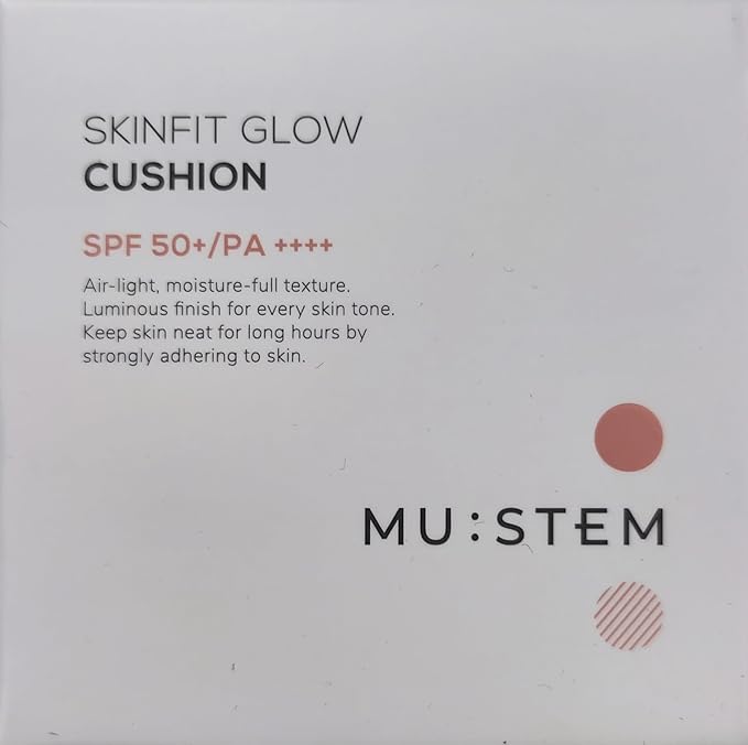 MU: STEM SUNFIT Glow Cushion SPF 50+/PA ++++ Air-light Foundation, Skin Brightening Luminous finish for every skin tone. Moisture full-texture for long hours. Included with Refill, Ivory matt 0.52 Oz