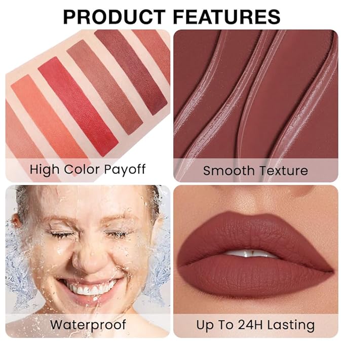 evpct Silky Smooth Lip Liner Pencil Retractable, Cherry Red Lip Liner Creamy Long-Lasting Formula for Precision Contouring Matte Velvet Pigmented Rich Lip Colors Crayon Lipstick 02
