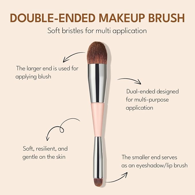 Cream Blush For Cheeks and Eye, Shimmer Eye Shadow Palette Pigmented Pink Blush Make Up Sets #001 Withered Rose