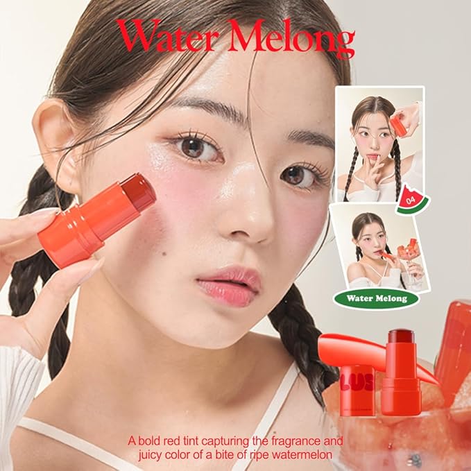 Plush Water Jelly Lip & Cheek Tint – Water Melong, 10g (0.35oz) | Lightweight & Buildable Tint for a Natural, Fresh Glow