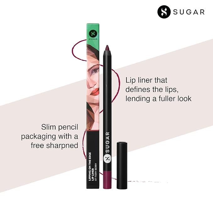 SUGAR Cosmetics Lipping On The Edge Lip Liner - 07 Fiery Berry