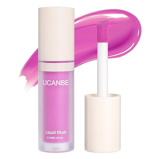 UCANBE Liquid Shimmer Blush Makeup for Cheeks, Highly Pigmented, Long Lasting, Anti-scratch, Natural-Looking, Daily Use Makeup Blush Suitable for Women Girls(05 Baby Pink)