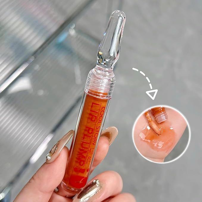 COOL STORY Lip Fuller Gloss, Moisturizing Hydrating Lip Serum, Fuller Lip Care, Lip Plumping Oil for Women 5#