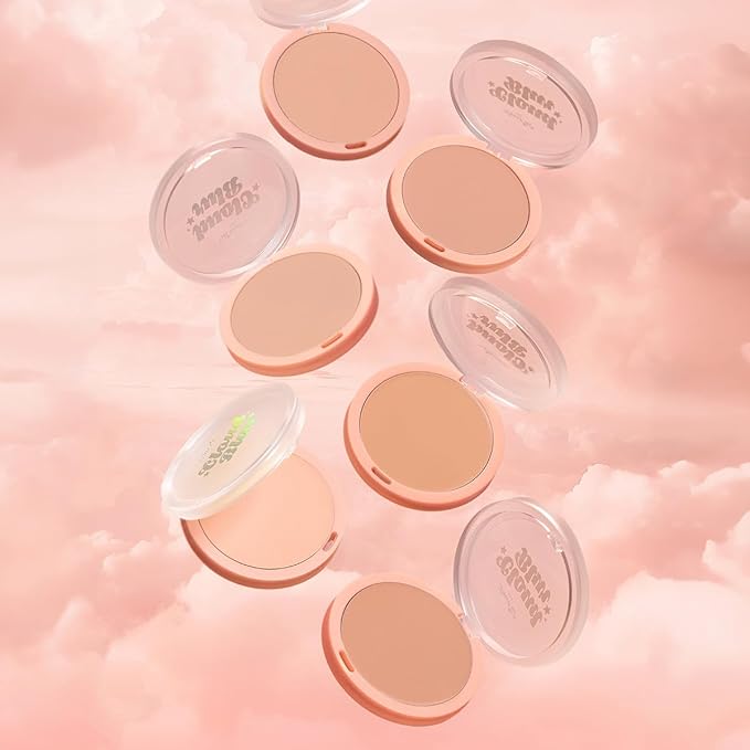 Beauty Bundle Beauty Creations Pink Cloud Pink Loose Setting Powder & Amorus Cloud Blur Matte Balm Foundation, Minimizes Pores, Matte 14HR Shine Control (Almond)