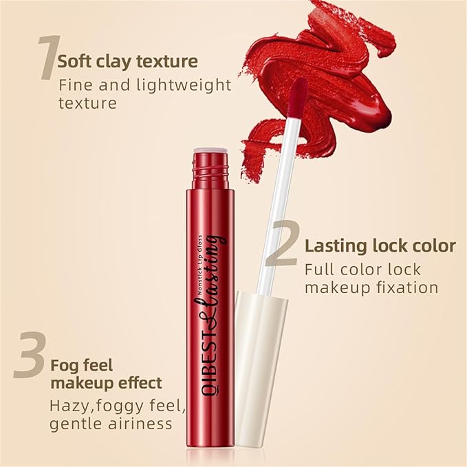 12Pcs Nude Matte Liquid Lipstick Set, Waterproof Long Lasting Non-Stick Cup Nude Brown Dark Red Purple Lipstick 24 Hour Not Fade Matte Lipstick Professional Lip Gloss Makeup Gifts for Women (Set A)