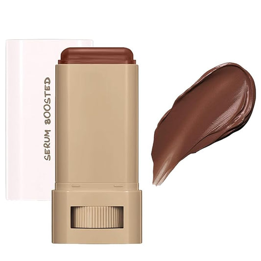 Foundation Stick Beauty Balm Serum Boosted Skin Tint,Solid Tinted Moisturizing Serum Balm,Long-Lasting Moisturizing Flawless Makeup Face Skin Tint Stick for Black Women (#01,18 g)