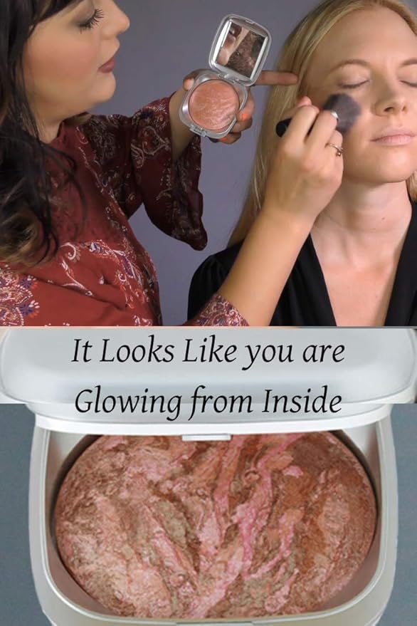 Baked Mineral Makeup Healthy Blush (Matte Apricot). Contour Makeup