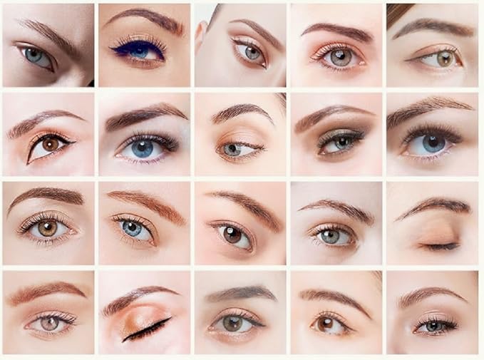24 fashion styles of reusable eyebrow templates to help women draw eyebrows, 3-5 minute eyebrow makeup tools
